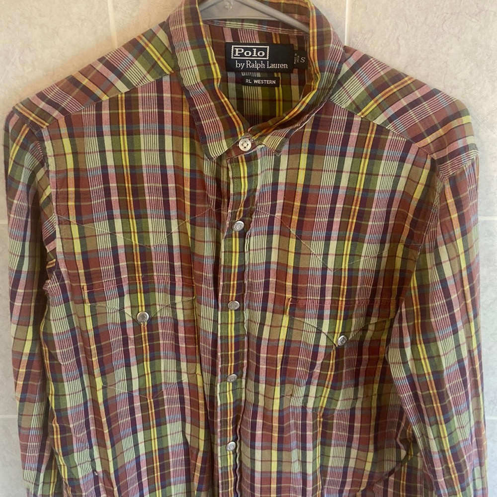 Polo, Mens long sleeve full button down, Small